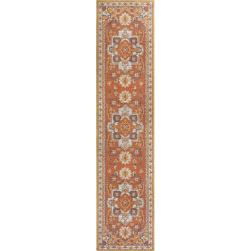Bijan Traditional Vintage Medallion Reversible Machine-Washable Indoor/Outdoor Area Rug